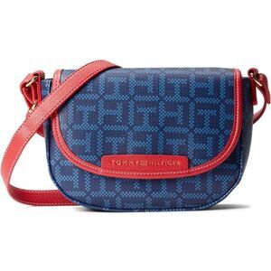 TOMMY HILFIGER DIANA COATED SQUARE MONOGRAM CROSSBODY FLAP BAG NWT